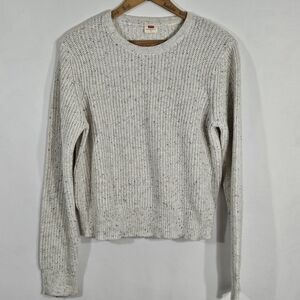 Levi's Cropped Oatmeal Confetti Sweater M